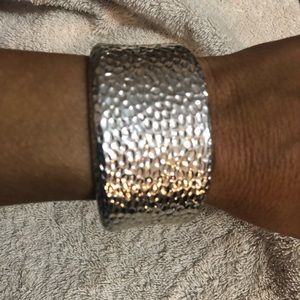 Silver plated cuff bracelet